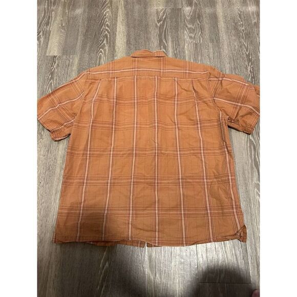 Carhartt Mens Button Down Shirt - Casual Outdoors Work Wear Orange - Large - Picture 6 of 7